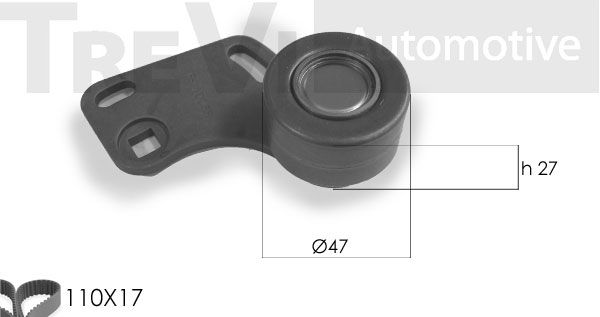 TREVI AUTOMOTIVE Zobsiksnas komplekts KD1047